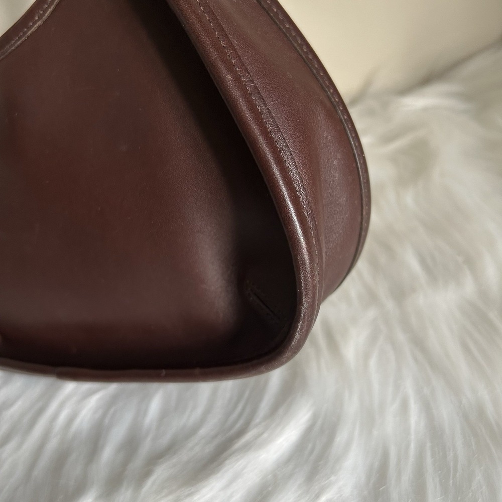 Coach Ergo 9027 Mahogany Brown Glove Tanned Leather Hobo Bag Good - Picture 4 of 11